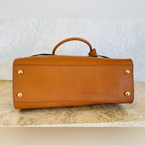 MICHAEL KORS Hamilton saddle saffiano leather shoulder bag satchel tote - Picture 6 of 9